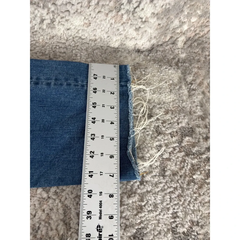Pilcro and the Letterpress Size 31p Slim Straight Raw Hem Jeans Blue Women - Picture 6 of 10
